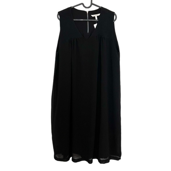 NWT Soft Surroundings Black Saint Germain Sleeveless Dress Large Corpcore Vamp - Picture 1 of 7